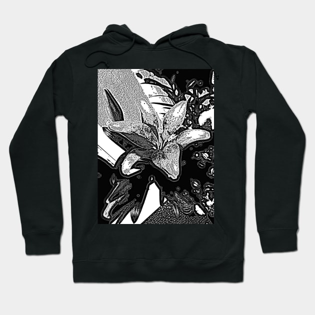 amazing and unique black and white abstract unique design Hoodie by pollywolly